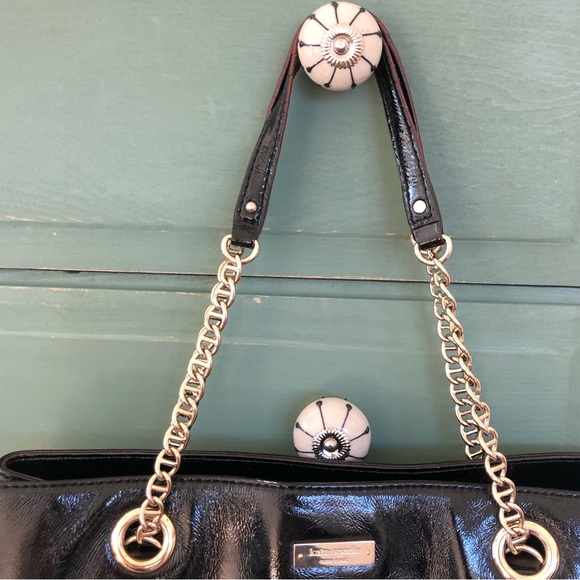 ♠️ Kate spade New York ♠️ large black patent leather handbag - Picture 4 of 17